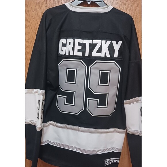 Wayne Gretzky (CCM)-(Kings)-(Jersey)-(Black/Grey)-(New)-(Size:XL-52)-$110.00 - Picture 5 of 9